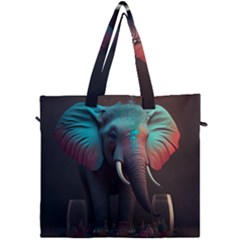 Elephant Tusks Trunk Wildlife Africa Canvas Travel Bag by Ndabl3x