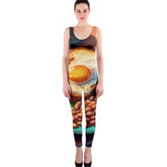 Breakfast Egg Beans Toast Plate One Piece Catsuit by Ndabl3x