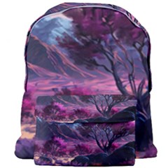 Landscape Painting Purple Tree Giant Full Print Backpack by Ndabl3x