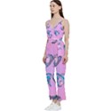 Hearts Pattern Love V-Neck Spaghetti Strap Tie Front Jumpsuit View2