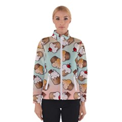 Cupcakes Cake Pie Pattern Women s Bomber Jacket by Ndabl3x