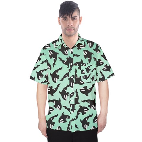 Orca Killer Whale Fish Men s Hawaii Shirt by Ndabl3x