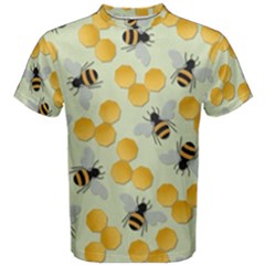 Honey Bee Bees Pattern Men s Cotton Tee by Ndabl3x