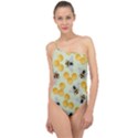 Honey Bee Bees Pattern Classic One Shoulder Swimsuit View1