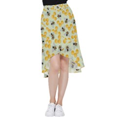 Honey Bee Bees Pattern Frill Hi Low Chiffon Skirt by Ndabl3x