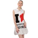 I love ristretto coffee Sleeveless Shirt Dress View1