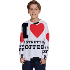 I Love Ristretto Coffee Kids  Long Sleeve Jersey by ilovewhateva