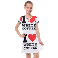 I Love White Coffee Kids  Cross Web Dress by ilovewhateva