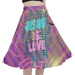 Jesus Is Love (4000 × 4000 Px) A-line Full Circle Midi Skirt With Pocket by thebelieversmerch