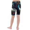 Peacock Bird Feathers plumage Colorful Texture Abstract Kids  Mid Length Swim Shorts View2