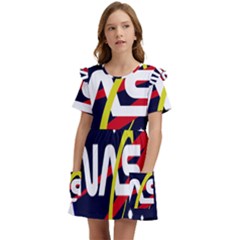 Nasa Insignia Kids  Frilly Sleeves Pocket Dress by Wav3s