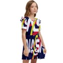 Nasa Insignia Kids  Frilly Sleeves Pocket Dress View2