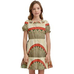 Egyptian Architecture Column Kids  Puff Sleeved Dress by Wav3s