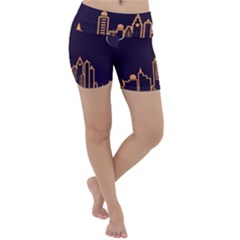 Skyscraper-town-urban-towers Lightweight Velour Yoga Shorts by Wav3s