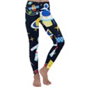 Space Seamless Pattern Kids  Lightweight Velour Classic Yoga Leggings View1