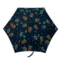 Monster-alien-pattern-seamless-background Mini Folding Umbrellas by Wav3s