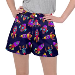 Space-patterns Women s Ripstop Shorts by Wav3s