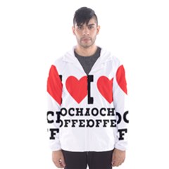 I Love Mocha Coffee Men s Hooded Windbreaker by ilovewhateva