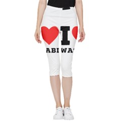 I Love Wasabi Inside Out Lightweight Velour Capri Leggings  by ilovewhateva