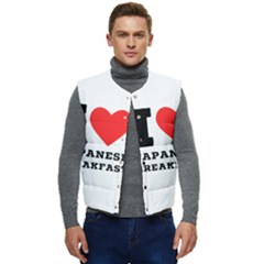 I Love Japanese Breakfast  Men s Short Button Up Puffer Vest	 by ilovewhateva