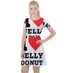 I Love Jelly Donut Cap Sleeve Velour Dress 