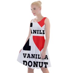 I Love Vanilla Donut Knee Length Skater Dress by ilovewhateva