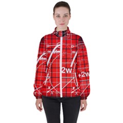 Geometry Mathematics Cube Women s High Neck Windbreaker by Ndabl3x