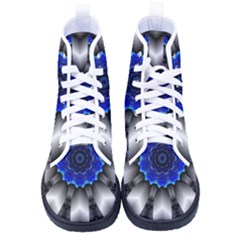 Kaleidoscope Abstract Round Kid s High-top Canvas Sneakers by Ndabl3x