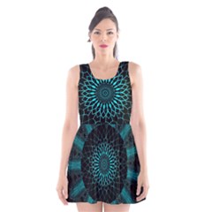 Ornament District Turquoise Scoop Neck Skater Dress by Ndabl3x