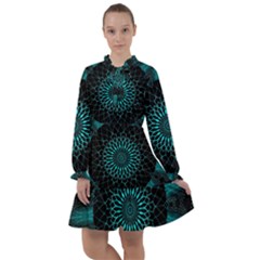 Ornament District Turquoise All Frills Chiffon Dress by Ndabl3x