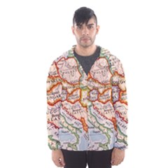 Map Europe Globe Countries States Men s Hooded Windbreaker by Ndabl3x