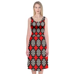 Dart Board Target Game Midi Sleeveless Dress by Ndabl3x