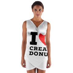 I Love Cream Donut  Wrap Front Bodycon Dress by ilovewhateva