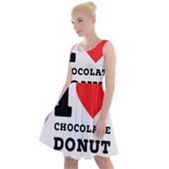 I Love Chocolate Donut Knee Length Skater Dress by ilovewhateva