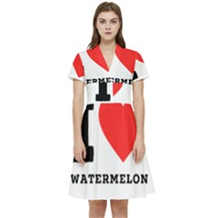 I Love Watermelon  Short Sleeve Waist Detail Dress by ilovewhateva