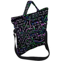 Math-linear-mathematics-education-circle-background Fold Over Handle Tote Bag by Vaneshart