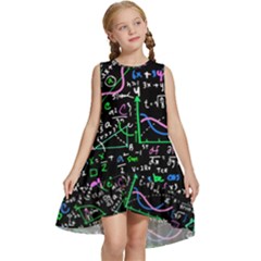 Math-linear-mathematics-education-circle-background Kids  Frill Swing Dress by Vaneshart