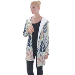 Flower Floral Pastel Longline Hooded Cardigan by Vaneshop