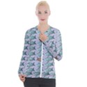 Fishes Pattern Background Theme Art Casual Zip Up Jacket View1