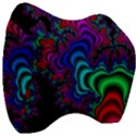 Abstract Piece Color Velour Head Support Cushion View3