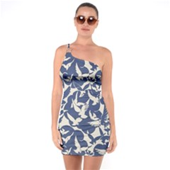 Bird Animal Animal Background One Shoulder Ring Trim Bodycon Dress by Vaneshop