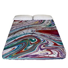 Abstract Background Ornamental Fitted Sheet (california King Size) by Vaneshop