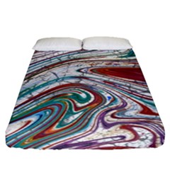 Abstract Background Ornamental Fitted Sheet (queen Size) by Vaneshop