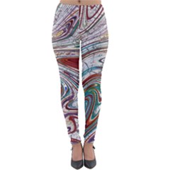 Abstract Background Ornamental Lightweight Velour Leggings by Vaneshop