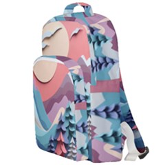 Paper Art Pastel Double Compartment Backpack by Vaneshop