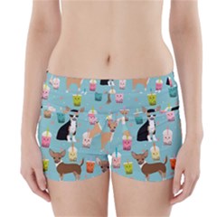 Chihuahua Bubble Kawaii Boba Tea Cute Dog Boyleg Bikini Wrap Bottoms by Wav3s