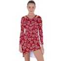 Vector Seamless Pattern Of Hearts With Valentine s Day Asymmetric Cut-Out Shift Dress View1