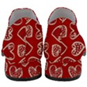 Vector Seamless Pattern Of Hearts With Valentine s Day Women Slip On Heel Loafers View4