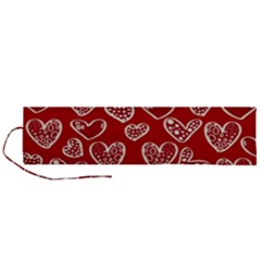 Vector Seamless Pattern Of Hearts With Valentine s Day Roll Up Canvas Pencil Holder (l) by Wav3s