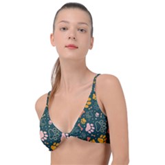 Dog Paw Colorful Fabrics Digitally Knot Up Bikini Top by Wav3s